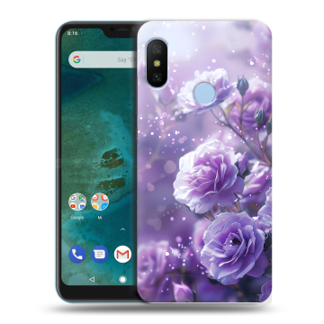 Пластиковый чехол на Xiaomi Mi A2 Lite с принтом Розы цветы