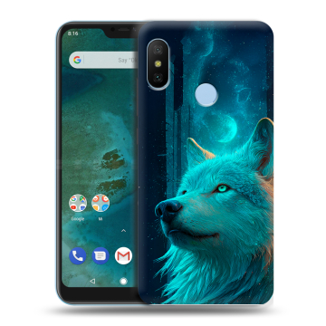 Пластиковый чехол на Xiaomi Mi A2 Lite с принтом бабочки саккура Пластиковый чехол на Xiaomi Mi A2 Lite с принтом бабочки саккура
