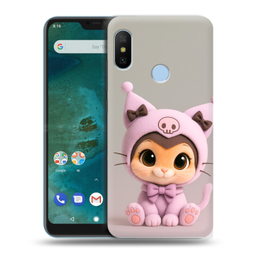 Пластиковый чехол на Xiaomi Mi A2 Lite с принтом Куроми Kuromi Пластиковый чехол на Xiaomi Mi A2 Lite с принтом Куроми Kuromi