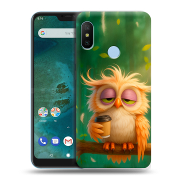 Пластиковый чехол на Xiaomi Mi A2 Lite с принтом сова Пластиковый чехол на Xiaomi Mi A2 Lite с принтом сова
