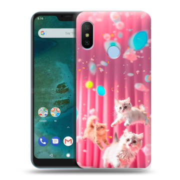 Пластиковый чехол на Xiaomi Mi A2 Lite с принтом милые котики Пластиковый чехол на Xiaomi Mi A2 Lite с принтом милые котики