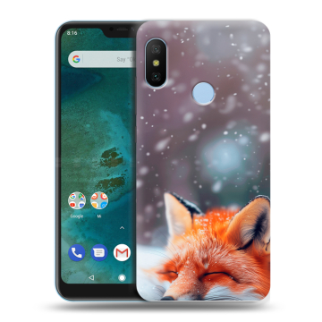 Пластиковый чехол на Xiaomi Mi A2 Lite с принтом лиса Пластиковый чехол на Xiaomi Mi A2 Lite с принтом лиса