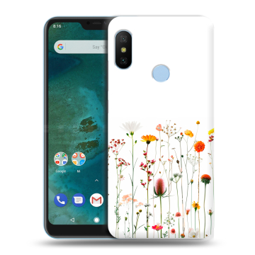 Пластиковый чехол на Xiaomi Mi A2 Lite с принтом цветы Пластиковый чехол на Xiaomi Mi A2 Lite с принтом цветы