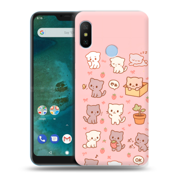 Пластиковый чехол на Xiaomi Mi A2 Lite с принтом Hello Kitty Хелоу Кити Пластиковый чехол на Xiaomi Mi A2 Lite с принтом Hello Kitty Хелоу Кити