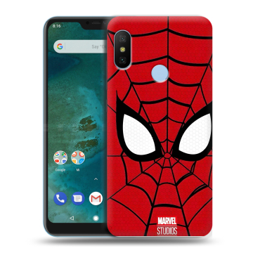 Пластиковый чехол на Xiaomi Mi A2 Lite с принтом человек паук spiderman