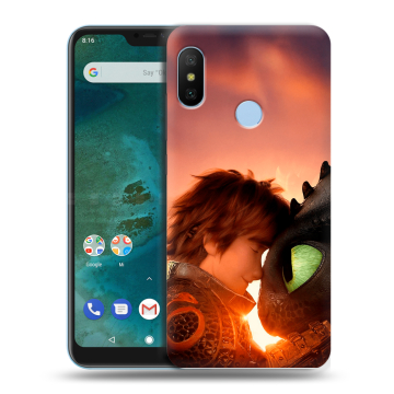 Пластиковый чехол на Xiaomi Mi A2 Lite с принтом Как приручить дракона Пластиковый чехол на Xiaomi Mi A2 Lite с принтом Как приручить дракона