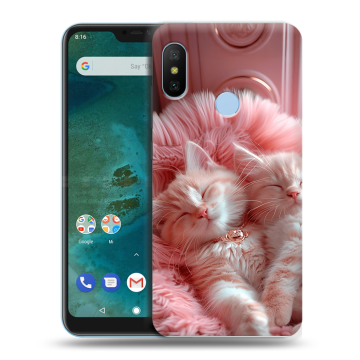 Пластиковый чехол на Xiaomi Mi A2 Lite с принтом котята котики