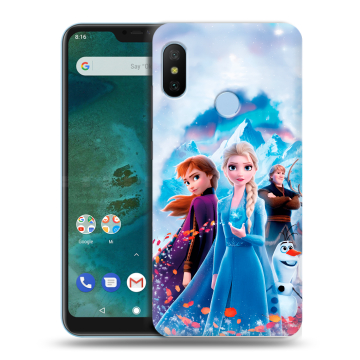 Пластиковый чехол на Xiaomi Mi A2 Lite с принтом Холодное сердце Frozen Пластиковый чехол на Xiaomi Mi A2 Lite с принтом Холодное сердце Frozen