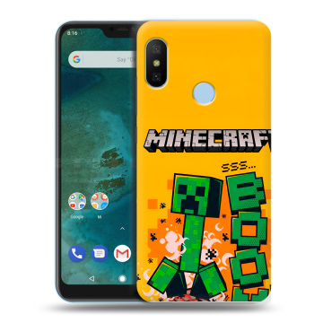 Пластиковый чехол на Xiaomi Mi A2 Lite с принтом Майнкрафт Minecraft Пластиковый чехол на Xiaomi Mi A2 Lite с принтом Майнкрафт Minecraft