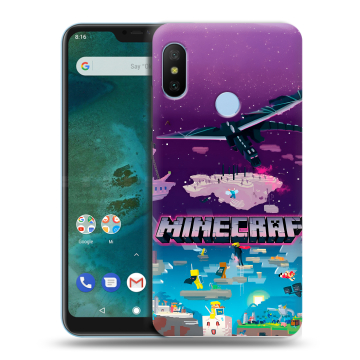 Пластиковый чехол на Xiaomi Mi A2 Lite с принтом Майнкрафт Minecraft Пластиковый чехол на Xiaomi Mi A2 Lite с принтом Майнкрафт Minecraft