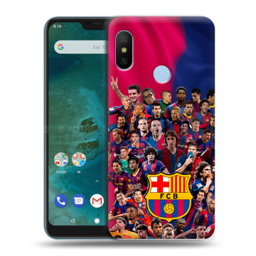 Пластиковый чехол на Xiaomi Mi A2 Lite с принтом Барселона Barcelona
