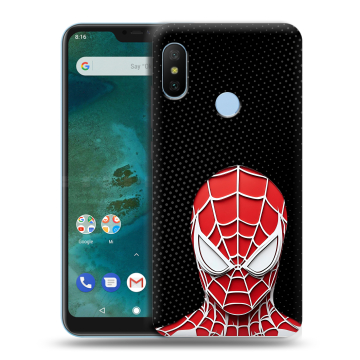 Пластиковый чехол на Xiaomi Mi A2 Lite с принтом человек паук spiderman Пластиковый чехол на Xiaomi Mi A2 Lite с принтом человек паук spiderman