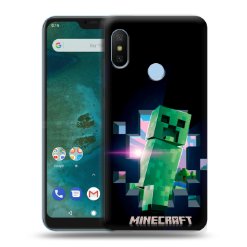 Пластиковый чехол на Xiaomi Mi A2 Lite с принтом Майнкрафт Minecraft Пластиковый чехол на Xiaomi Mi A2 Lite с принтом Майнкрафт Minecraft