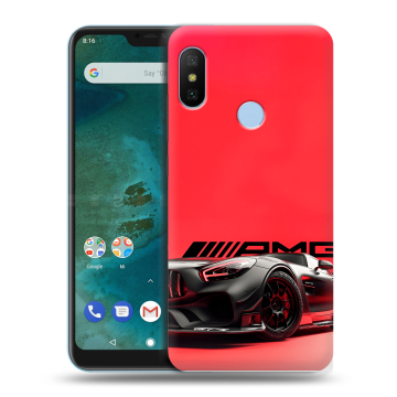 Пластиковый чехол на Xiaomi Mi A2 Lite с принтом Мерседес Mercedes AMG Пластиковый чехол на Xiaomi Mi A2 Lite с принтом Мерседес Mercedes AMG