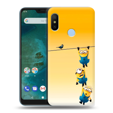 Пластиковый чехол на Xiaomi Mi A2 Lite с принтом Миньоны Пластиковый чехол на Xiaomi Mi A2 Lite с принтом Миньоны