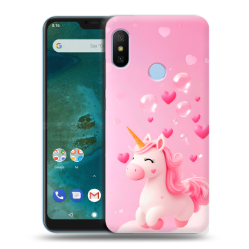 Пластиковый чехол на Xiaomi Mi A2 Lite с принтом Единорог Пластиковый чехол на Xiaomi Mi A2 Lite с принтом Единорог