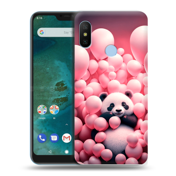 Пластиковый чехол на Xiaomi Mi A2 Lite с принтом Панда Пластиковый чехол на Xiaomi Mi A2 Lite с принтом Панда