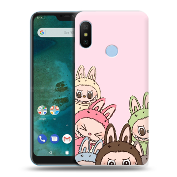 Пластиковый чехол на Xiaomi Mi A2 Lite с принтом Лабубу Пластиковый чехол на Xiaomi Mi A2 Lite с принтом Лабубу