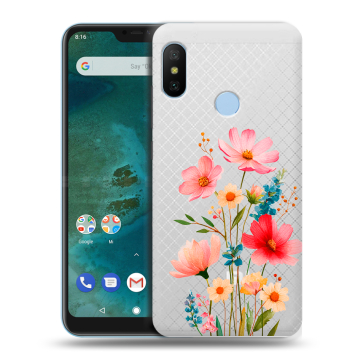 Пластиковый чехол на Xiaomi Mi A2 Lite с принтом Цветы Пластиковый чехол на Xiaomi Mi A2 Lite с принтом Цветы