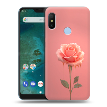 Пластиковый чехол на Xiaomi Mi A2 Lite с принтом Розовая роза Пластиковый чехол на Xiaomi Mi A2 Lite с принтом Розовая роза