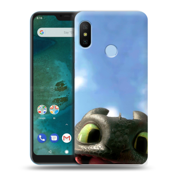 Пластиковый чехол на Xiaomi Mi A2 Lite с принтом Как приручить дракона Пластиковый чехол на Xiaomi Mi A2 Lite с принтом Как приручить дракона