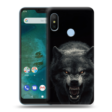 Пластиковый чехол на Xiaomi Mi A2 Lite с принтом Волк Пластиковый чехол на Xiaomi Mi A2 Lite с принтом Волк
