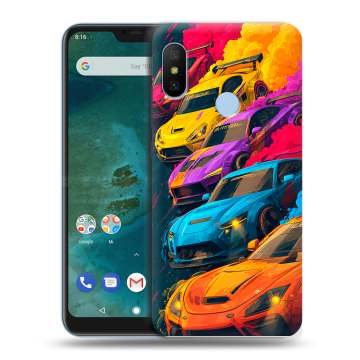 Пластиковый чехол на Xiaomi Mi A2 Lite с принтом Тачки Пластиковый чехол на Xiaomi Mi A2 Lite с принтом Тачки