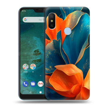 Пластиковый чехол на Xiaomi Mi A2 Lite с принтом Цветы Пластиковый чехол на Xiaomi Mi A2 Lite с принтом Цветы