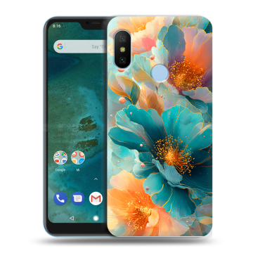 Пластиковый чехол на Xiaomi Mi A2 Lite с принтом Цветы Пластиковый чехол на Xiaomi Mi A2 Lite с принтом Цветы