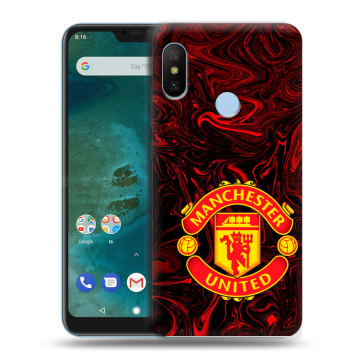 Пластиковый чехол на Xiaomi Mi A2 Lite с принтом Manchester United