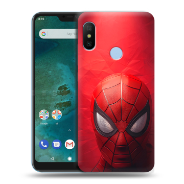 Пластиковый чехол на Xiaomi Mi A2 Lite с принтом Spiderman Человек паук Пластиковый чехол на Xiaomi Mi A2 Lite с принтом Spiderman Человек паук