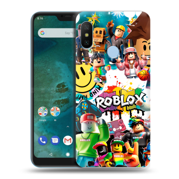 Пластиковый чехол на Xiaomi Mi A2 Lite с принтом Roblox Роблокс