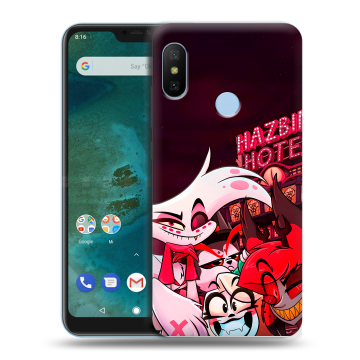 Пластиковый чехол на Xiaomi Mi A2 Lite с принтом Hazbin Hotel Отель Хазбин Пластиковый чехол на Xiaomi Mi A2 Lite с принтом Hazbin Hotel Отель Хазбин