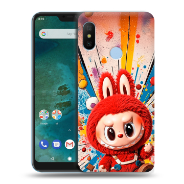 Пластиковый чехол на Xiaomi Mi A2 Lite с принтом Labubu Лабубу Пластиковый чехол на Xiaomi Mi A2 Lite с принтом Labubu Лабубу