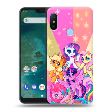 Пластиковый чехол на Xiaomi Mi A2 Lite с принтом My little pony Дружба чудо Пластиковый чехол на Xiaomi Mi A2 Lite с принтом My little pony Дружба чудо
