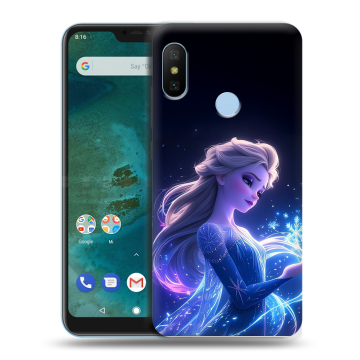 Пластиковый чехол на Xiaomi Mi A2 Lite с принтом Холодное сердце Frozen Пластиковый чехол на Xiaomi Mi A2 Lite с принтом Холодное сердце Frozen