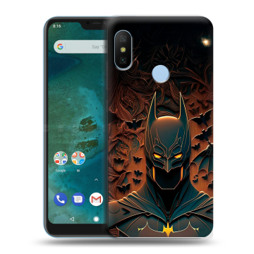 Пластиковый чехол на Xiaomi Mi A2 Lite с принтом Batman Бэтмен