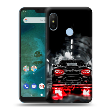 Пластиковый чехол на Xiaomi Mi A2 Lite с принтом BMW БМВ