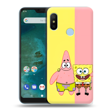 Пластиковый чехол на Xiaomi Mi A2 Lite с принтом Спанч боб Спанчбоб Пластиковый чехол на Xiaomi Mi A2 Lite с принтом Спанч боб Спанчбоб