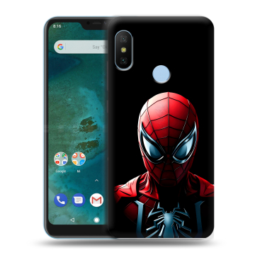 Пластиковый чехол на Xiaomi Mi A2 Lite с принтом Spiderman Человек паук