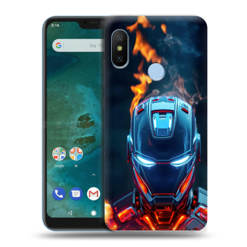 Пластиковый чехол на Xiaomi Mi A2 Lite с принтом IronMan Железный человек Пластиковый чехол на Xiaomi Mi A2 Lite с принтом IronMan Железный человек