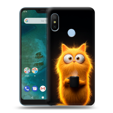 Пластиковый чехол на Xiaomi Mi A2 Lite с принтом Смешной кот Пластиковый чехол на Xiaomi Mi A2 Lite с принтом Смешной кот