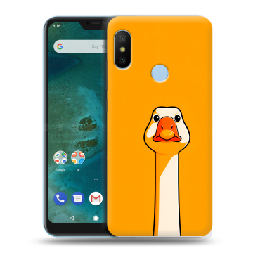 Пластиковый чехол на Xiaomi Mi A2 Lite с принтом Смешная утка