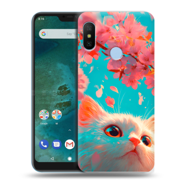 Пластиковый чехол на Xiaomi Mi A2 Lite с принтом Красивый кот