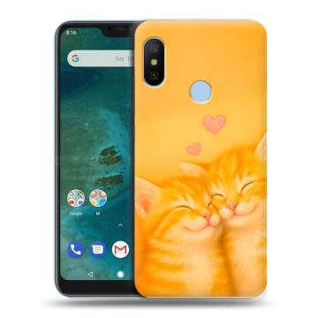 Пластиковый чехол на Xiaomi Mi A2 Lite с принтом Милые котята Пластиковый чехол на Xiaomi Mi A2 Lite с принтом Милые котята