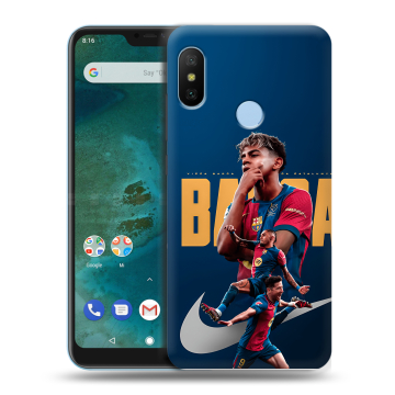 Пластиковый чехол на Xiaomi Mi A2 Lite с принтом Барселона Barca Yamal Пластиковый чехол на Xiaomi Mi A2 Lite с принтом Барселона Barca Yamal