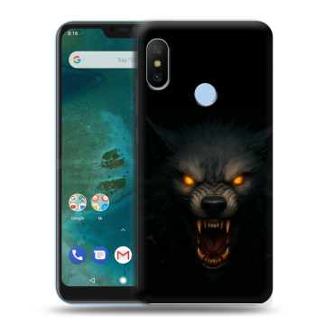 Пластиковый чехол на Xiaomi Mi A2 Lite с принтом Волк
