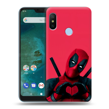 Пластиковый чехол на Xiaomi Mi A2 Lite с принтом Дедпул Deadpool Пластиковый чехол на Xiaomi Mi A2 Lite с принтом Дедпул Deadpool