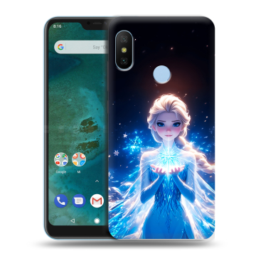 Пластиковый чехол на Xiaomi Mi A2 Lite с принтом Холодное сердце Frozen Пластиковый чехол на Xiaomi Mi A2 Lite с принтом Холодное сердце Frozen