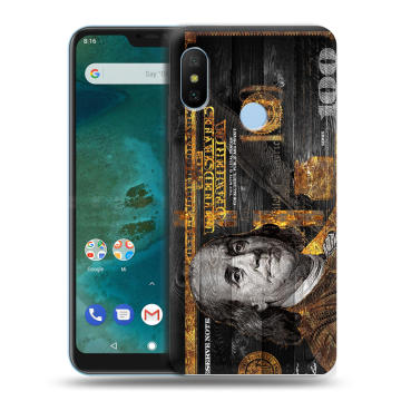 Пластиковый чехол на Xiaomi Mi A2 Lite с принтом Доллар деньги Пластиковый чехол на Xiaomi Mi A2 Lite с принтом Доллар деньги